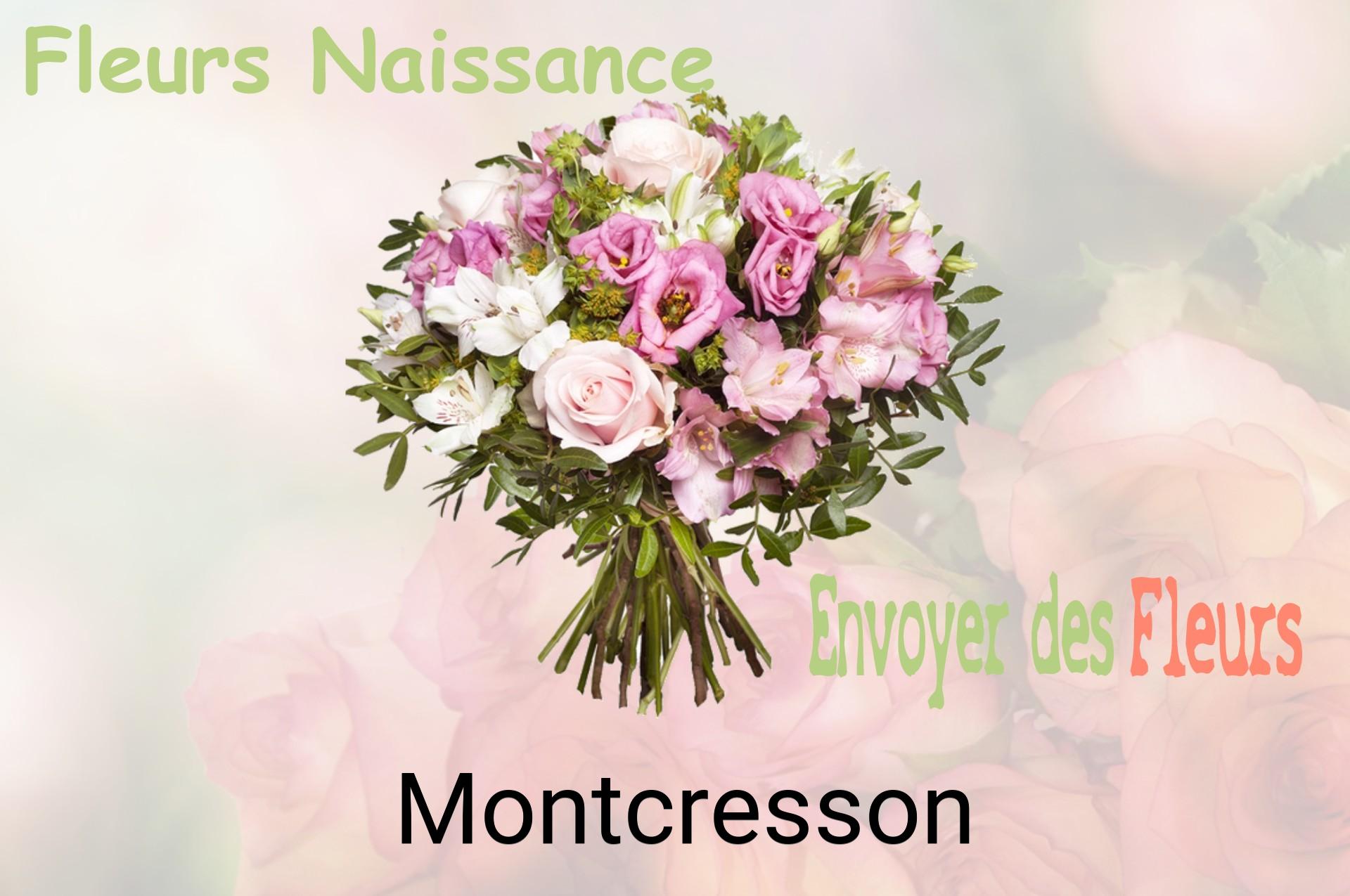 Bouquet de fleurs de naissance livré à Montcresson